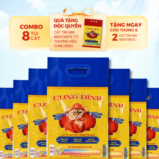 Combo 8 túi Cung Đình Đậu nành mix Tre