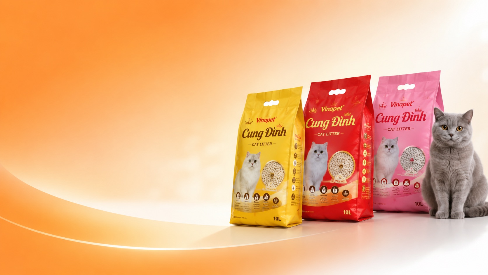 Cát vệ sinh Cung Đình — chương trình khuyến mại Vinapet