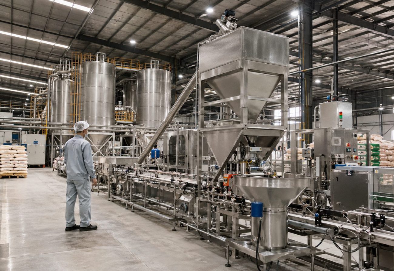Dây chuyền sản xuất cát vệ sinh tại nhà máy Vinapet