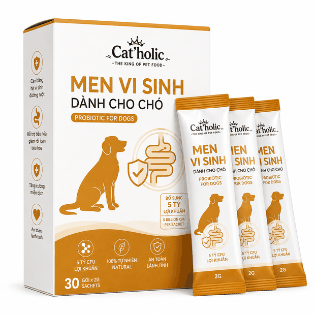 Men vi sinh cho chó