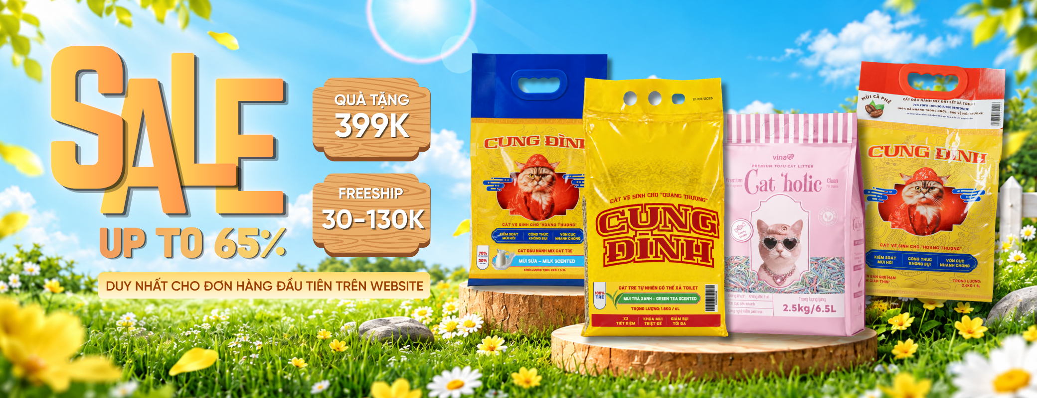 Cát vệ sinh Cung Đình — chương trình khuyến mại Vinapet